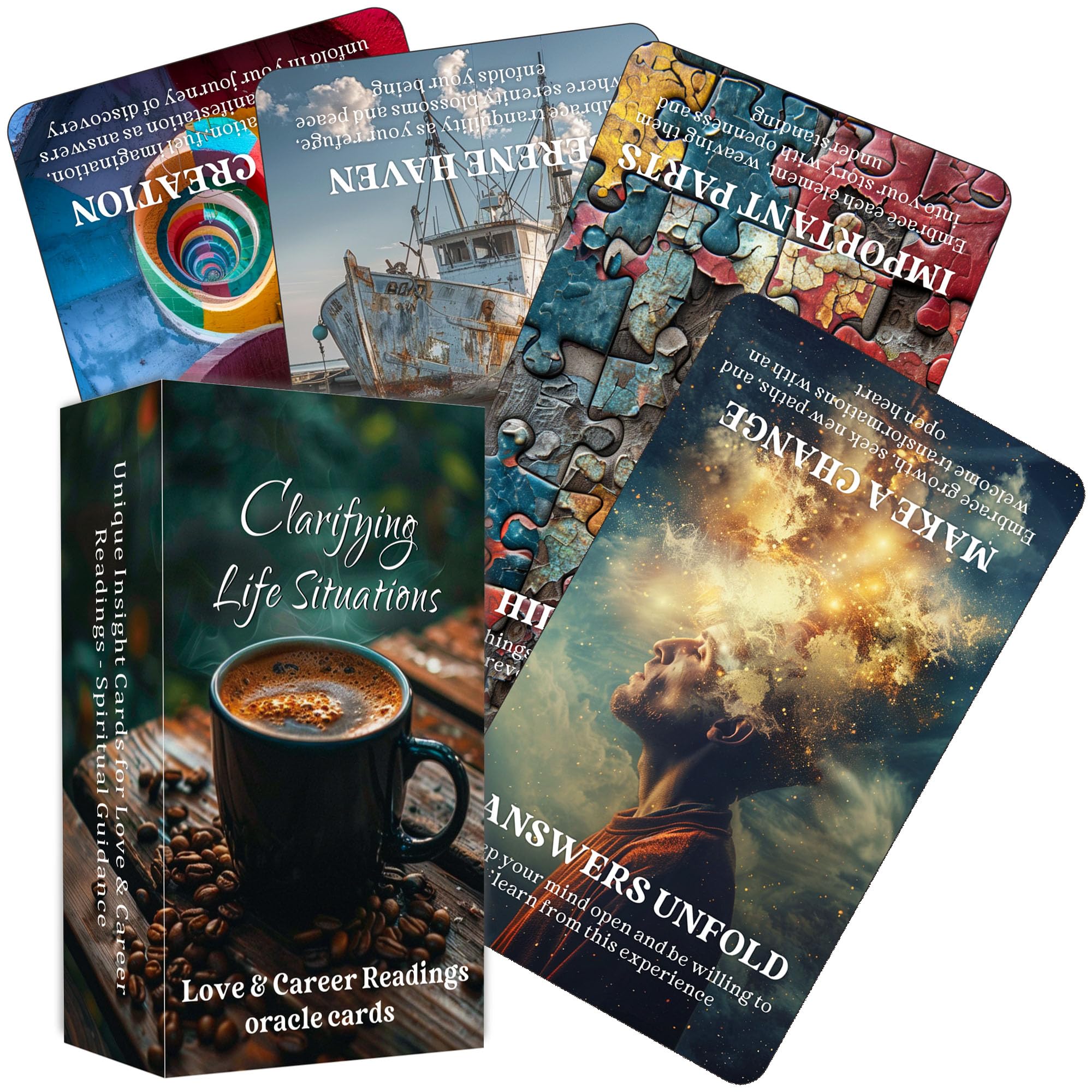 DPEHAKMK Clarifying Life Situations card offers quick love and career insights.
