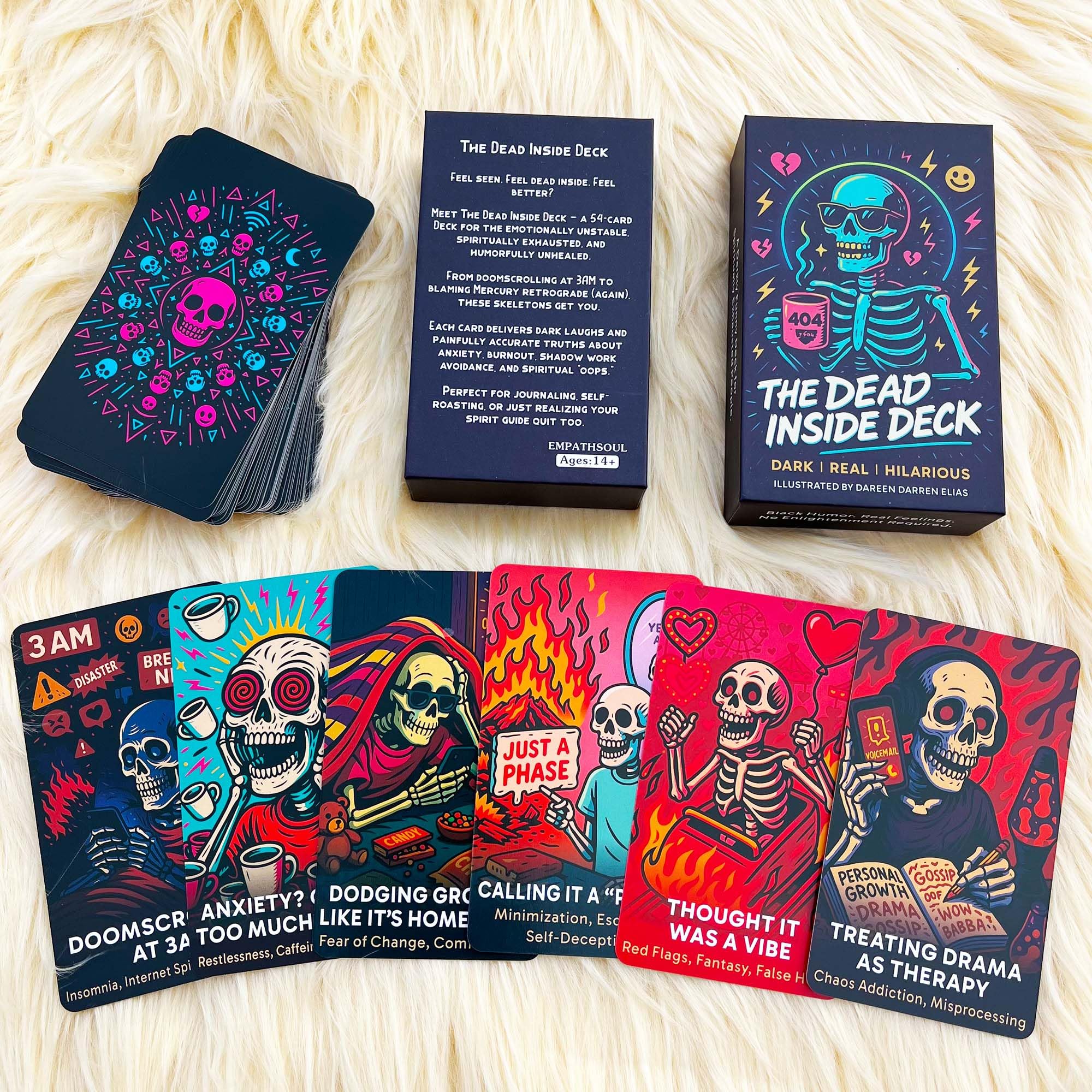 DPEHAKMK Dead Inside Oracle Deck journaling prompts inspire honest self-reflection