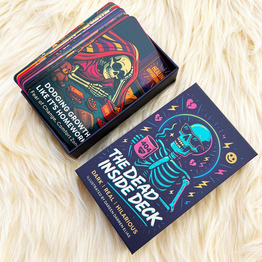 DPEHAKMK Dead Inside Oracle Deck skeleton artwork sparks shadow-work journaling