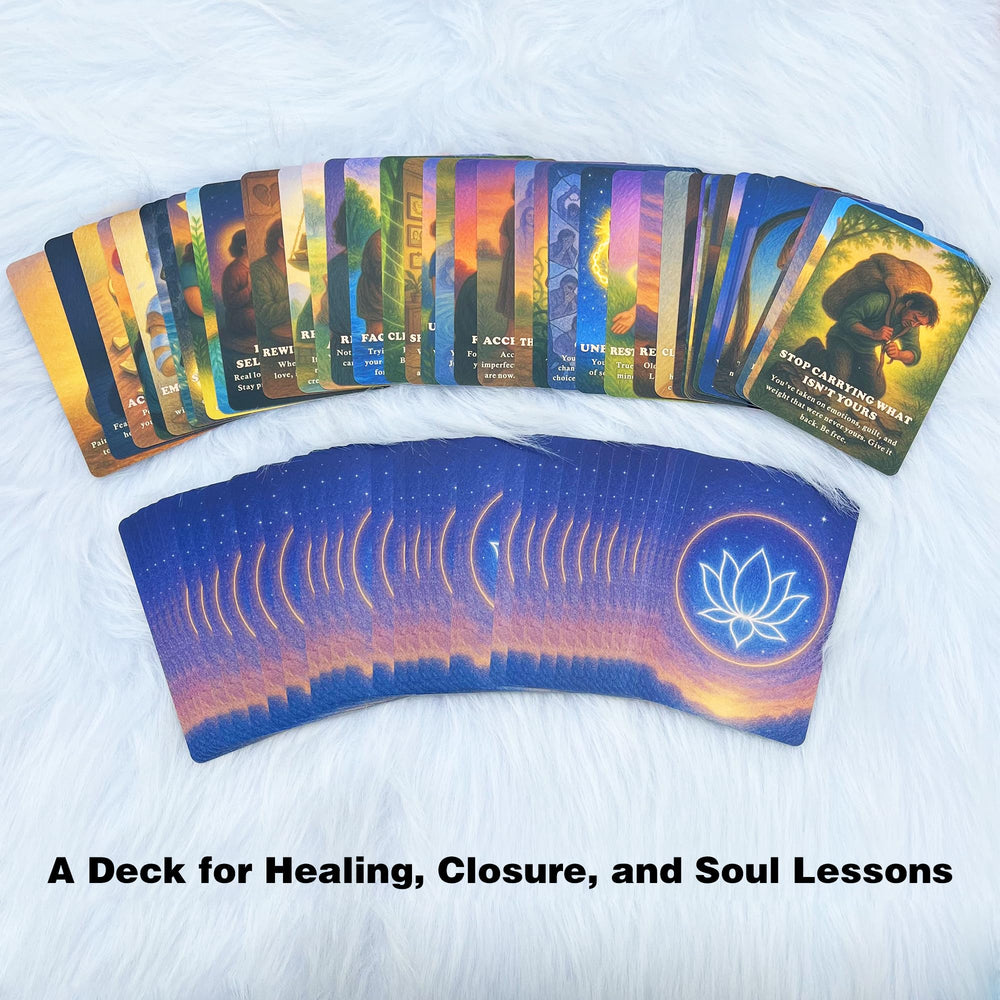 DPEHAKMK Karmic Healing Deck cards spread supports shadow work and emotional insight.