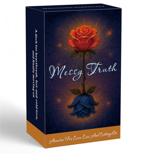 DPEHAKMK Messy Truth Oracle deck on display for honest emotional insights.