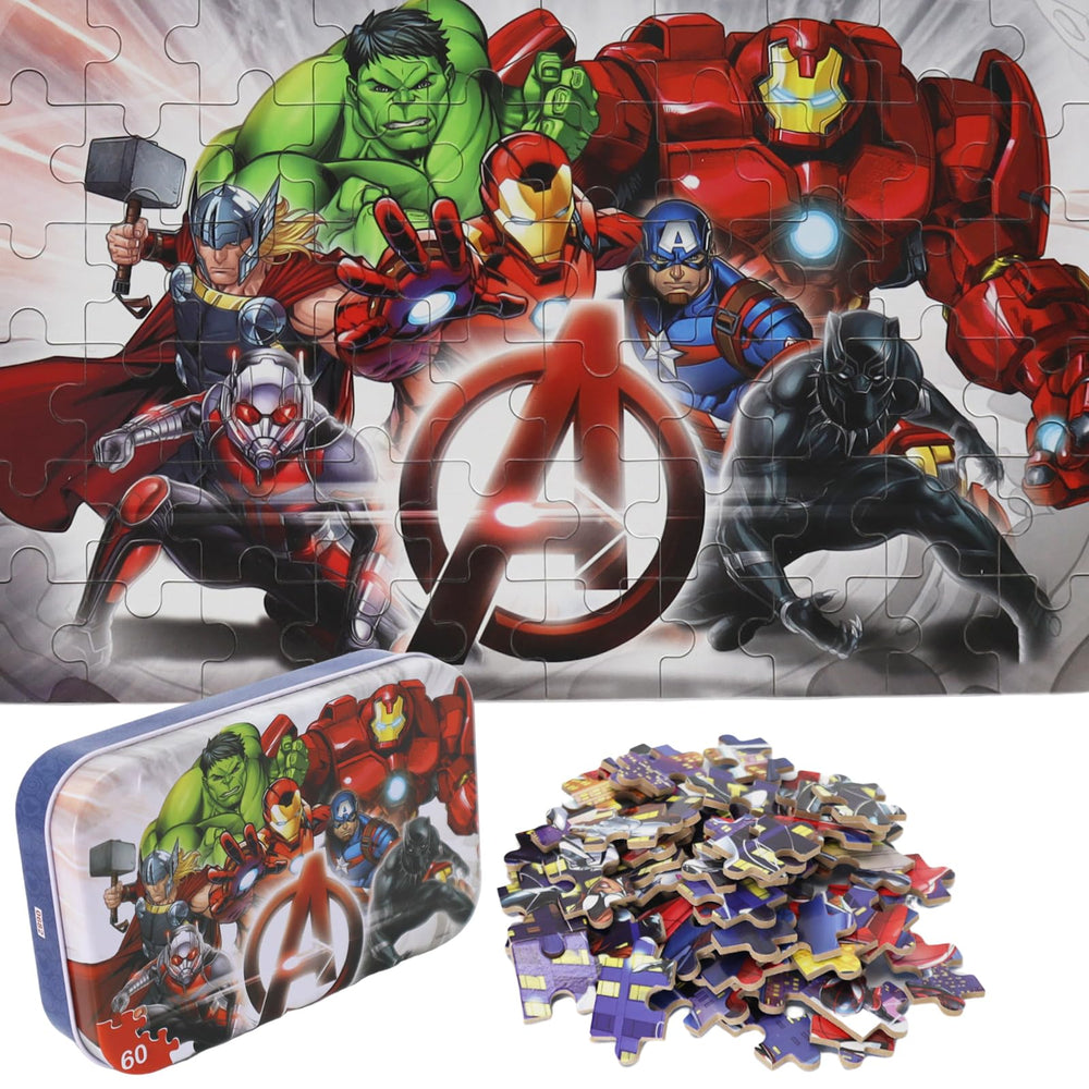 DPLEFO jigsaw tin box with 60-piece set for easy storage and clean organization