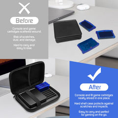DPVPER carrying case with wrist strap supports on-the-go gaming.