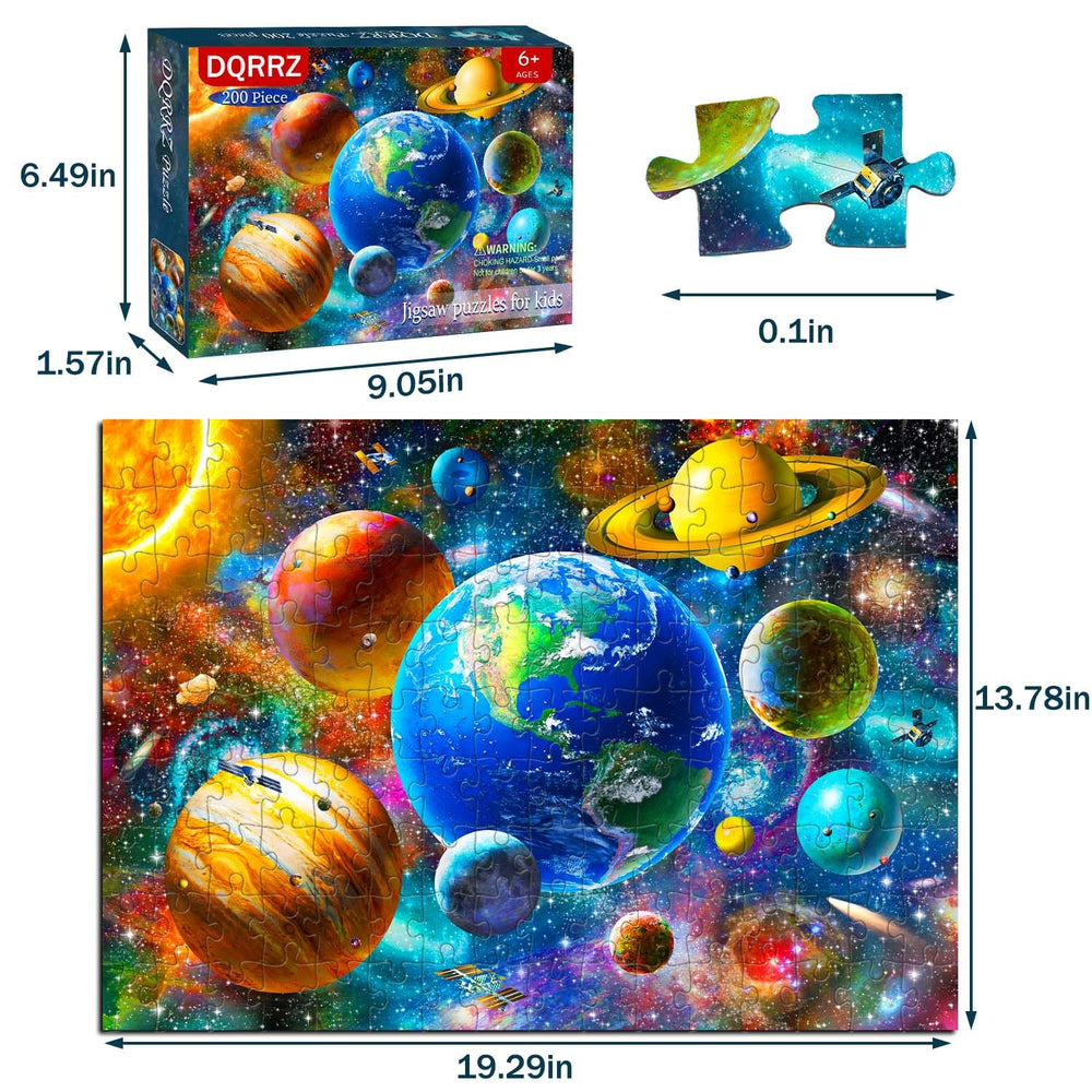 DQRRZ Planets floor puzzle for kids 8-10 encourages exploration and steady hands.