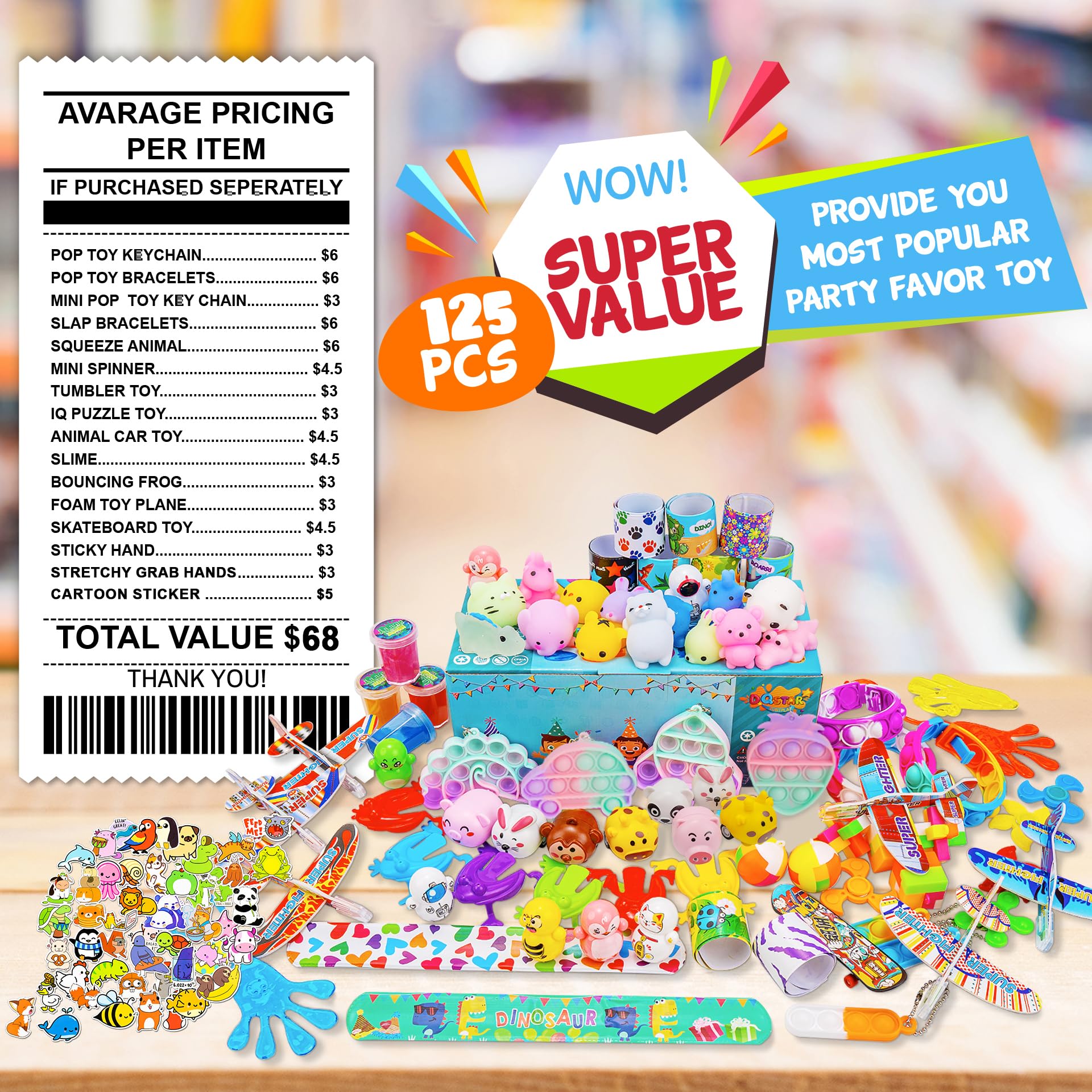 DQstar pop fidget toys provide quick engaging play for kids.