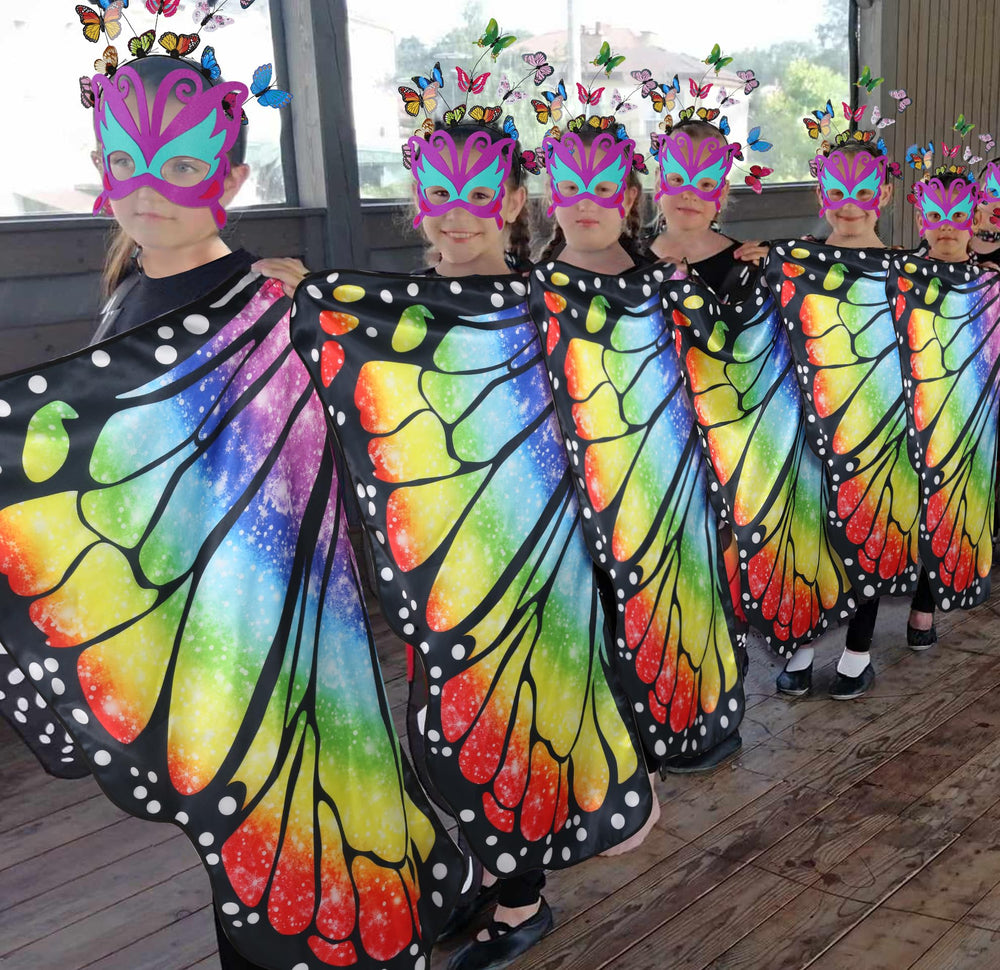 DQZ adjustable shoulder straps keep wings comfortable during dress-up.