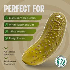Gift-ready DR DINGUS pickle for funny office or classroom moments
