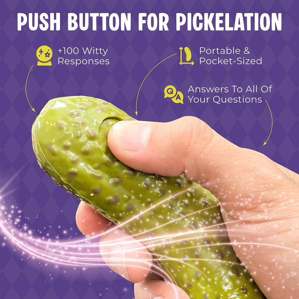 DR DINGUS Mystic Pickle party-icebreaker on tabletops sparks laughter.