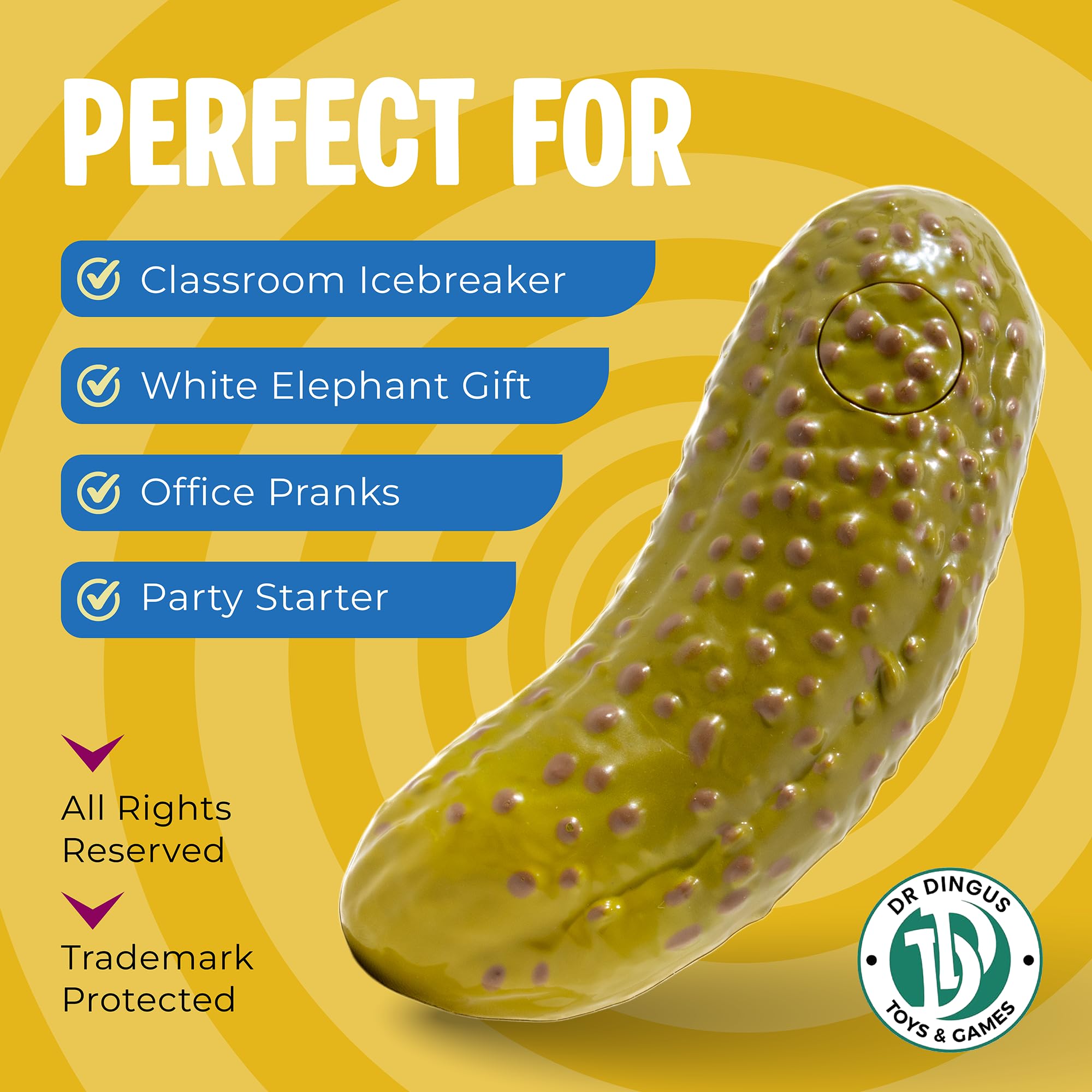 Compact DR DINGUS Party Pickle portable dance gadget for on-the-go fun