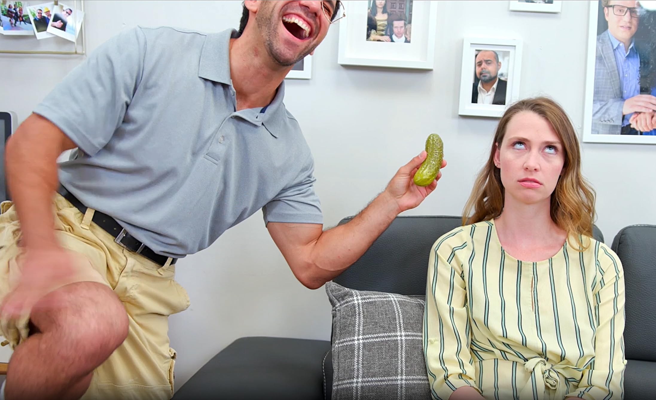 DR DINGUS Dad Joke Pickle Button at a family game night setting.