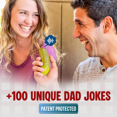 DR DINGUS Pickle Jokes Jar showcasing witty puns for any moment.