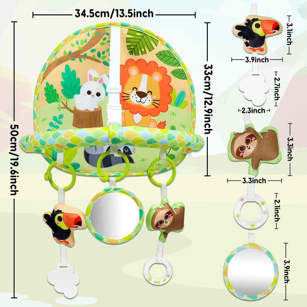 Dr.Rapeti teether component on car seat toy for soothing during car rides