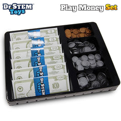 Dr. STEM Toys Play Money counting tray supports quick math practice.