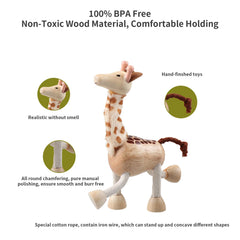 Drachompa bendable chimpanzee toy inspires cooperative play and dexterity