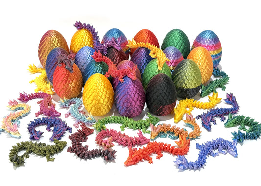 Dragon Eggs Mystery Pack – 12 vibrant eggs for desk decor and playful display.