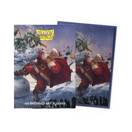 Dragon Shield Christmas 2025 Brushed Art detailing artwork texture for smoother shuffles.