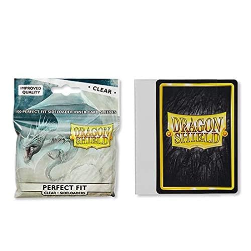 Dragon Shield inner sleeve sideloader clear closeup shows 40 μm thickness