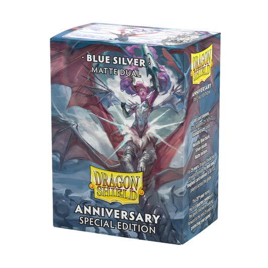 Dragon Shield Matte Dual Blue-Silver packaging highlighting premium protection