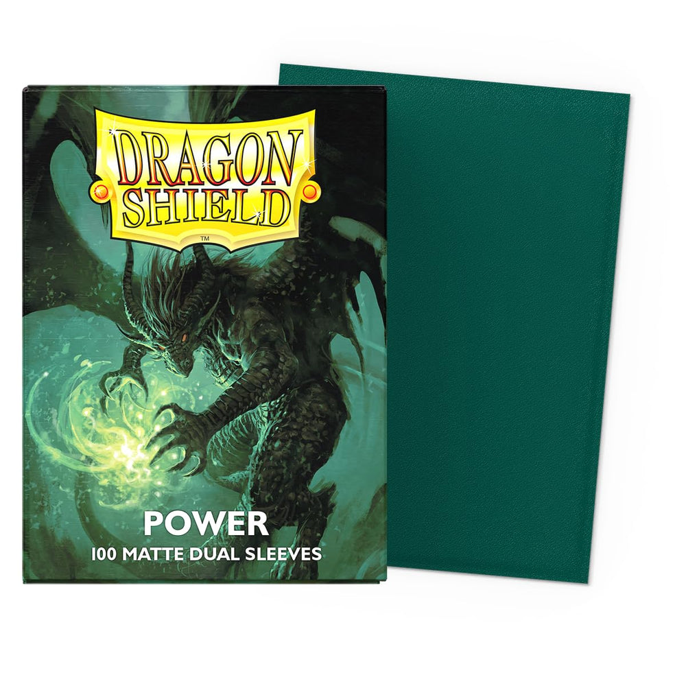Dragon Shield matte dual sleeves with black interior for full card opacity.