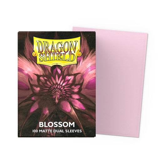 Dragon Shield Blossom sleeves with black interior for full card opacity