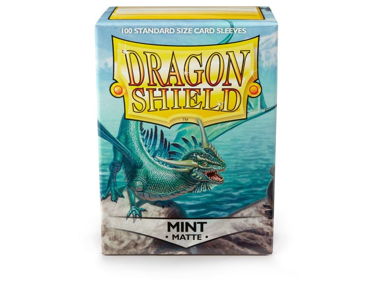 Dragon Shield Matte Mint sleeves close-up with matte finish