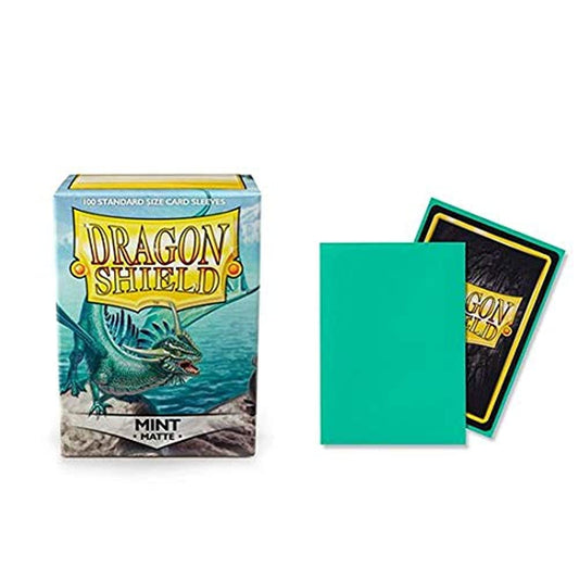 Dragon Shield Matte Mint standard-size sleeves in front view for non-glare protection