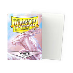 Dragon Shield Matte sleeves back view showing white back and archival-quality material
