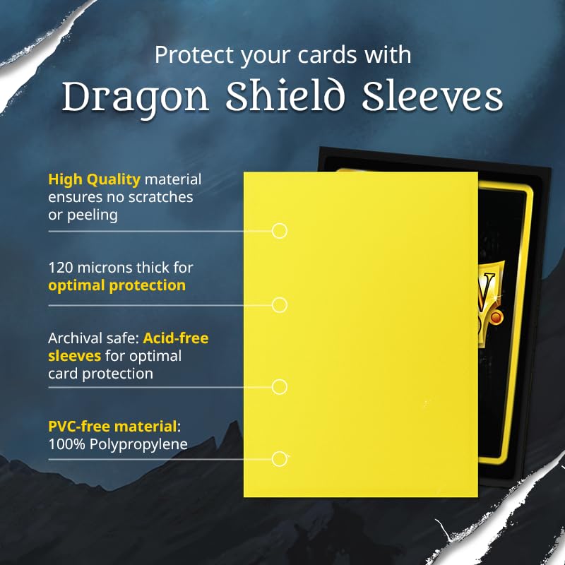 Dragon Shield black packaging showcases sleek, durable sleeves