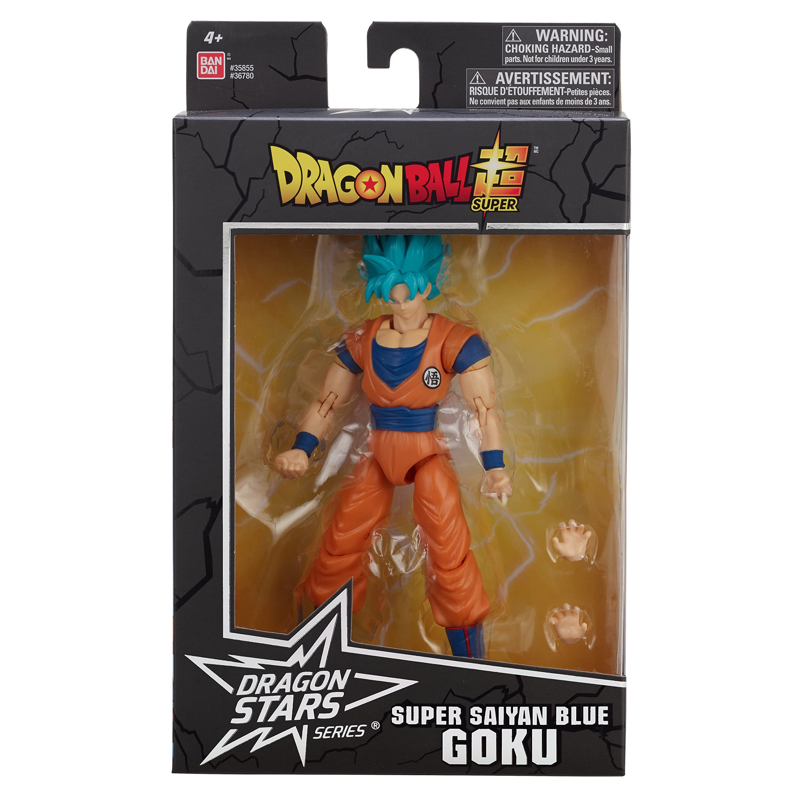 Dragon Stars Series Goku Ver. 2 close-up head detail supports authentic look.