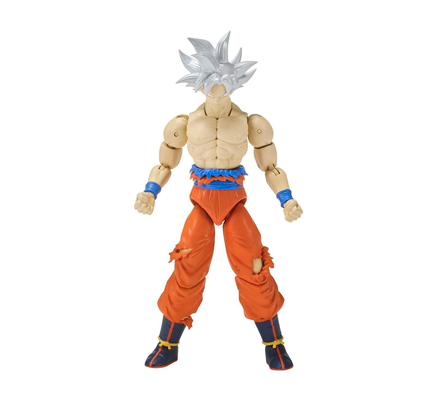 Close-up of Ultra Instinct Goku Series 7 detailed sculpt and deco.