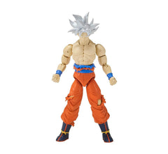 Close-up of Ultra Instinct Goku Series 7 detailed sculpt and deco.