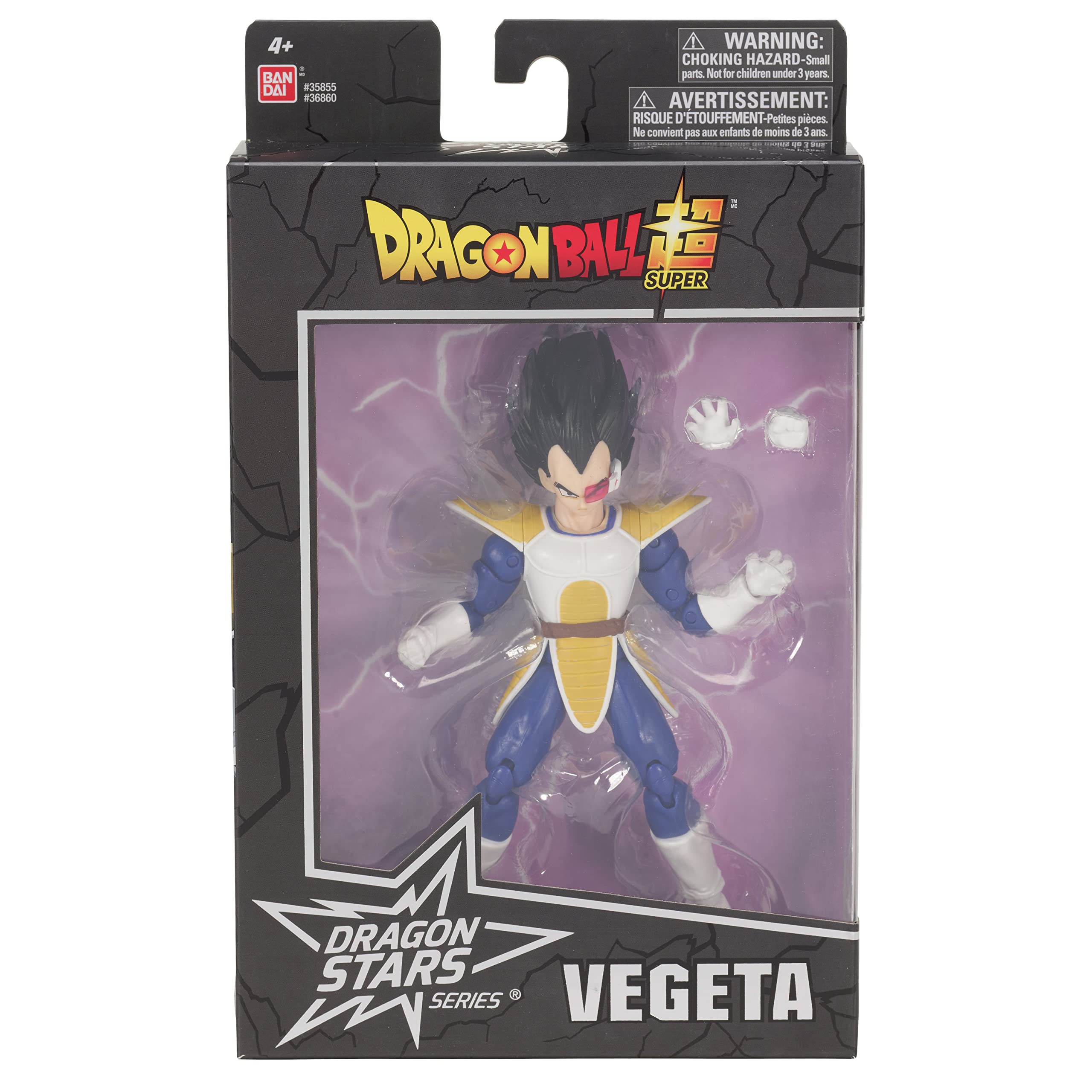 Dragon Stars Vegeta wearing a red scouter, iconic Dragon Ball Kai look