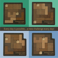 DragonFjord A-Puzzle-A-Day Deluxe fold-out calendar sheet for easy date tracking.