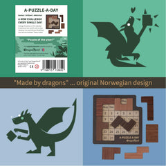 DragonFjord A-Puzzle-A-Day Deluxe magnetic storage box keeps your solutions organized.