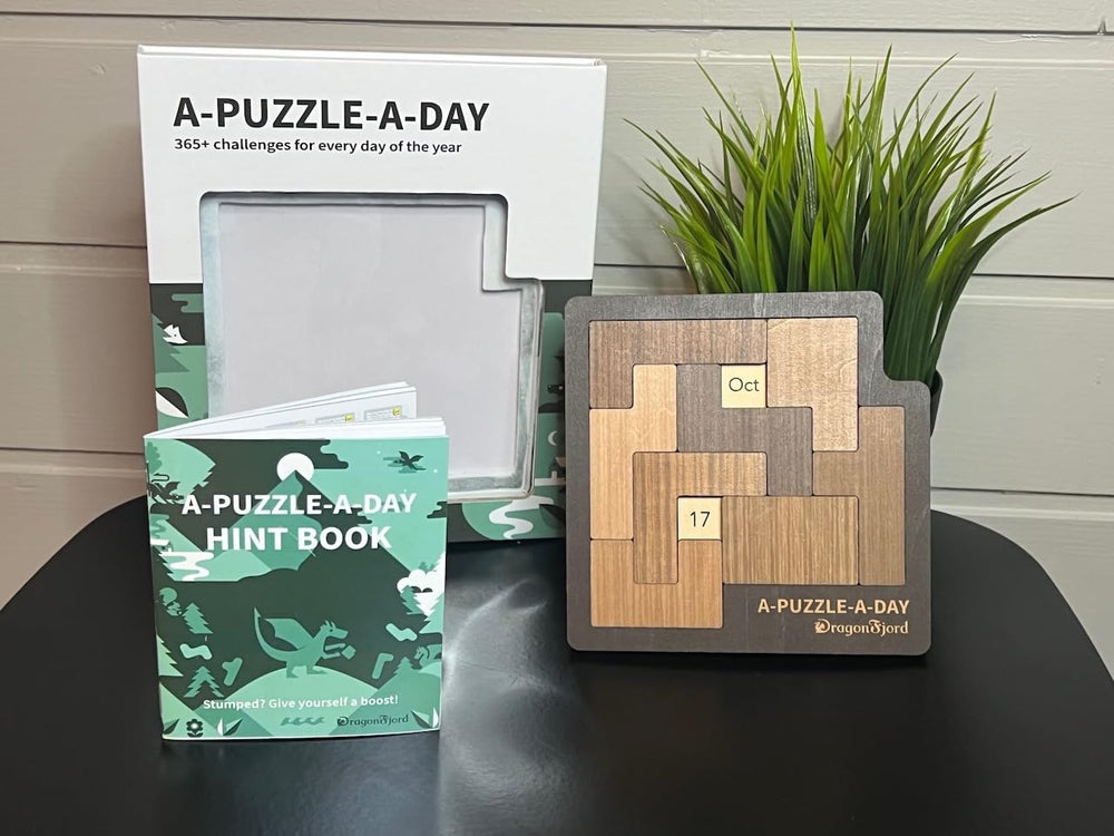 DragonFjord A-Puzzle-A-Day Deluxe packaging highlights Norwegian craftsmanship.