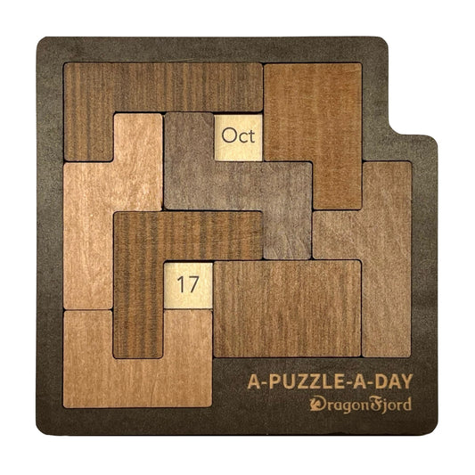 DragonFjord A-Puzzle-A-Day Deluxe UV-printed basswood texture highlight, premium feel for puzzle lovers.
