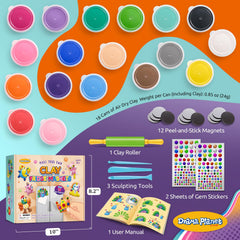 Drama Planet idea book shows 30 designs to inspire kid-friendly clay magnets.