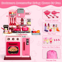 DRAMATION Kids Kitchen pink theme appeals to kids and fits homes.