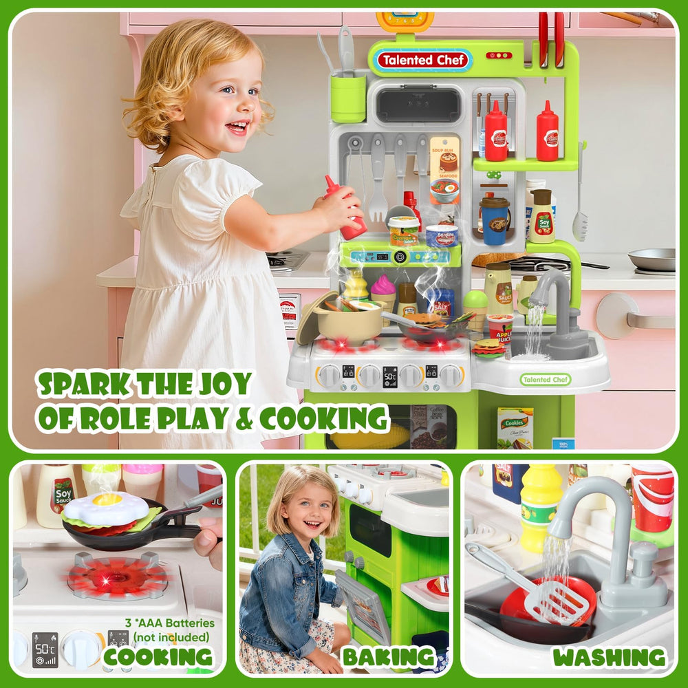 DRAMATION Kids Kitchen Playset includes accessories to elevate play