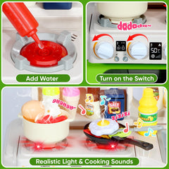 DRAMATION Kids Kitchen Playset easy assembly for quick setup