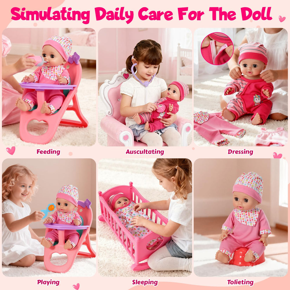 DRAMATION rocking cradle detail demonstrates gentle motion for soothing play.