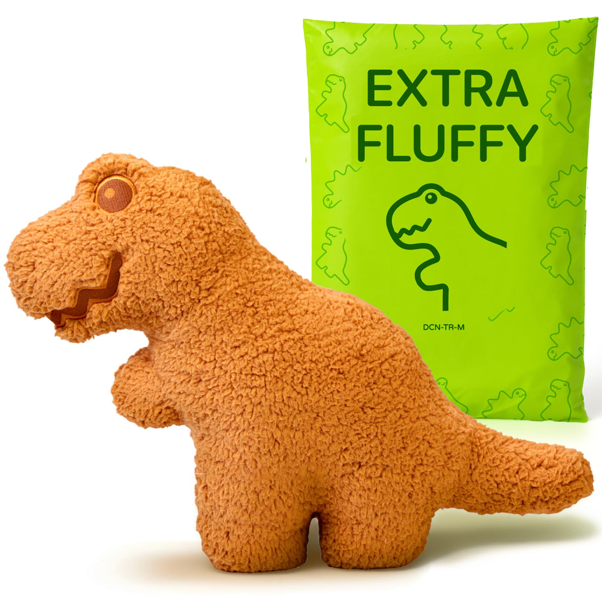 Drambeenie Tender Rex dino nugget pillow close-up of velvety fabric for cozy cuddles