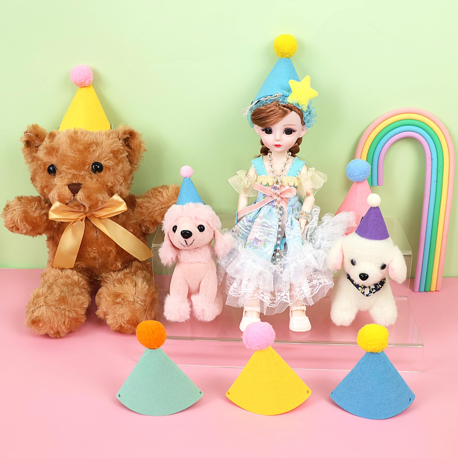 DRANSMIC purple hat on a rabbit creates charming photo prop moments