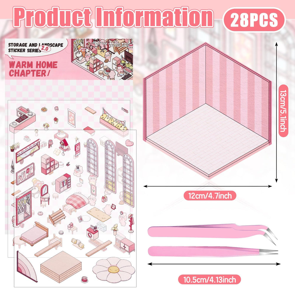 Draupnir 28-theme stickers for supermarket and bookstore scenes spark creativity.