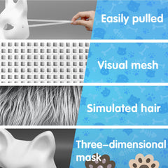 Draupnir mask material closeup highlights sturdy paper pulp for comfortable wear.