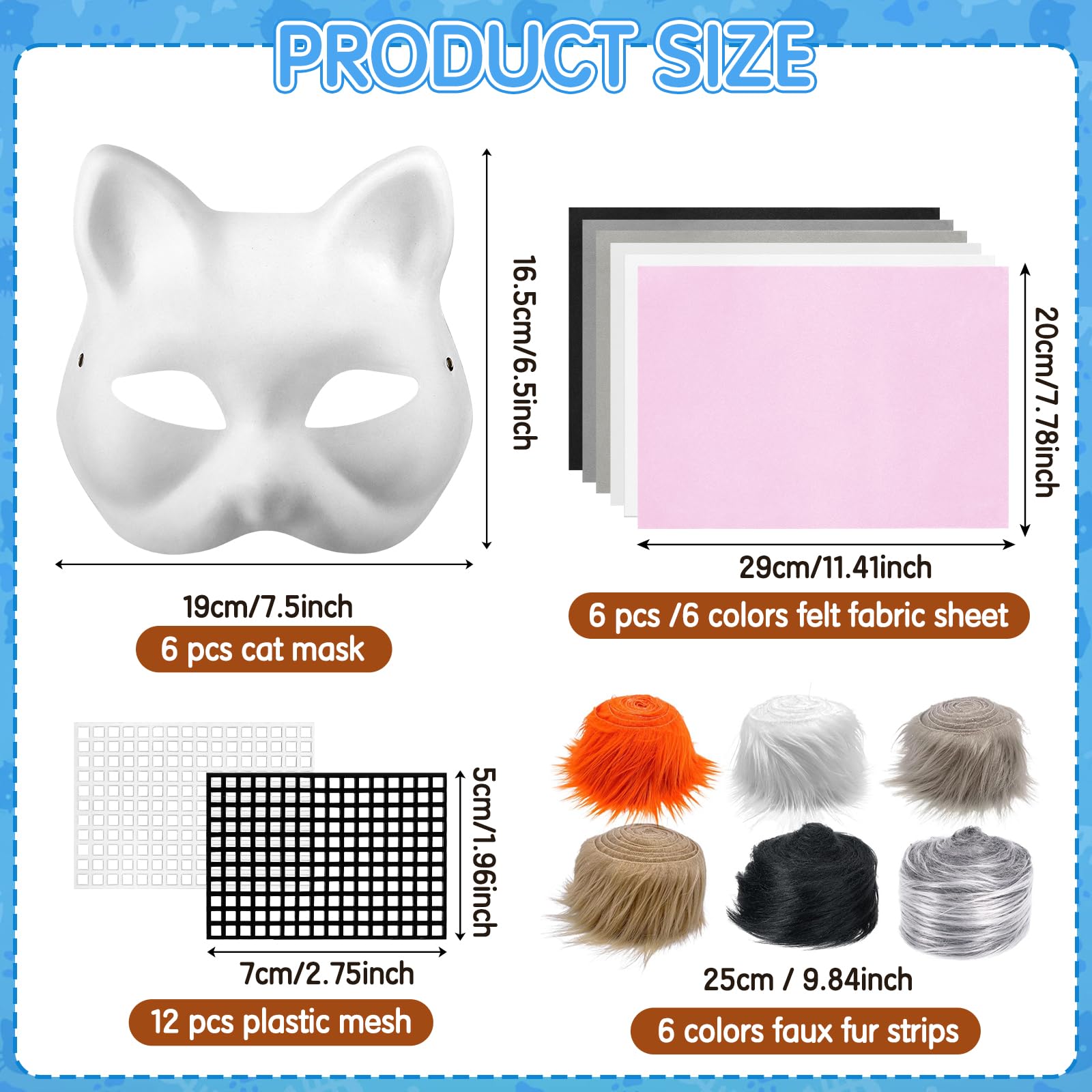 Draupnir Therian cat mask kit with felt sheet enhances creative costume design.
