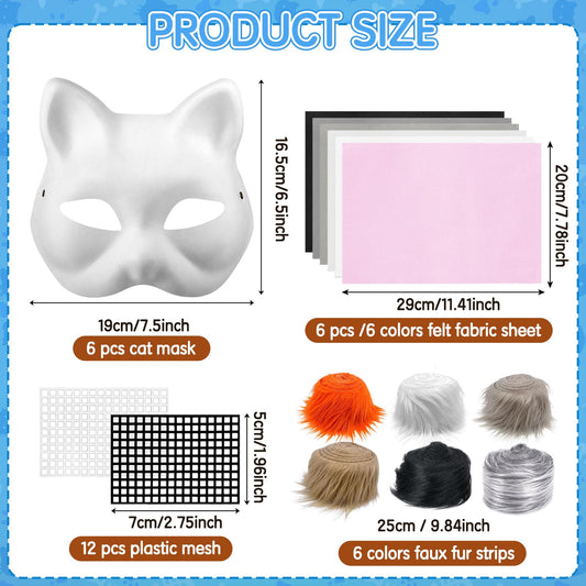 Draupnir Therian cat mask kit with felt sheet enhances creative costume design.