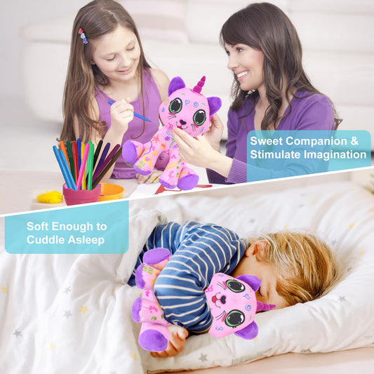 DRAWMYTOY twelve washable markers set for mess-free coloring
