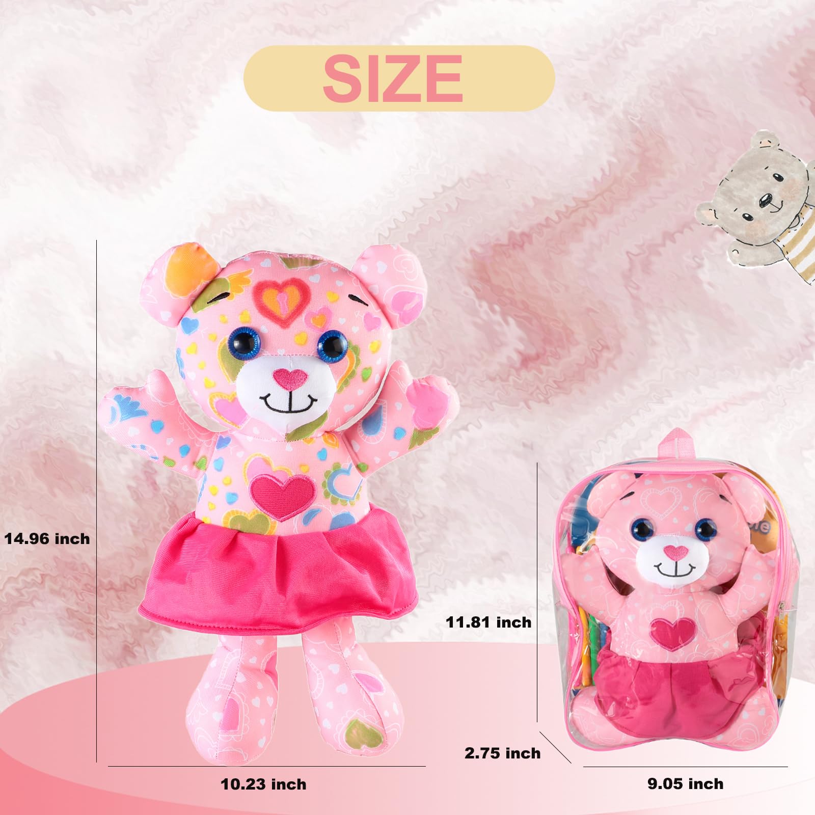 DRAWMYTOY child coloring play with plush encourages hands on creativity