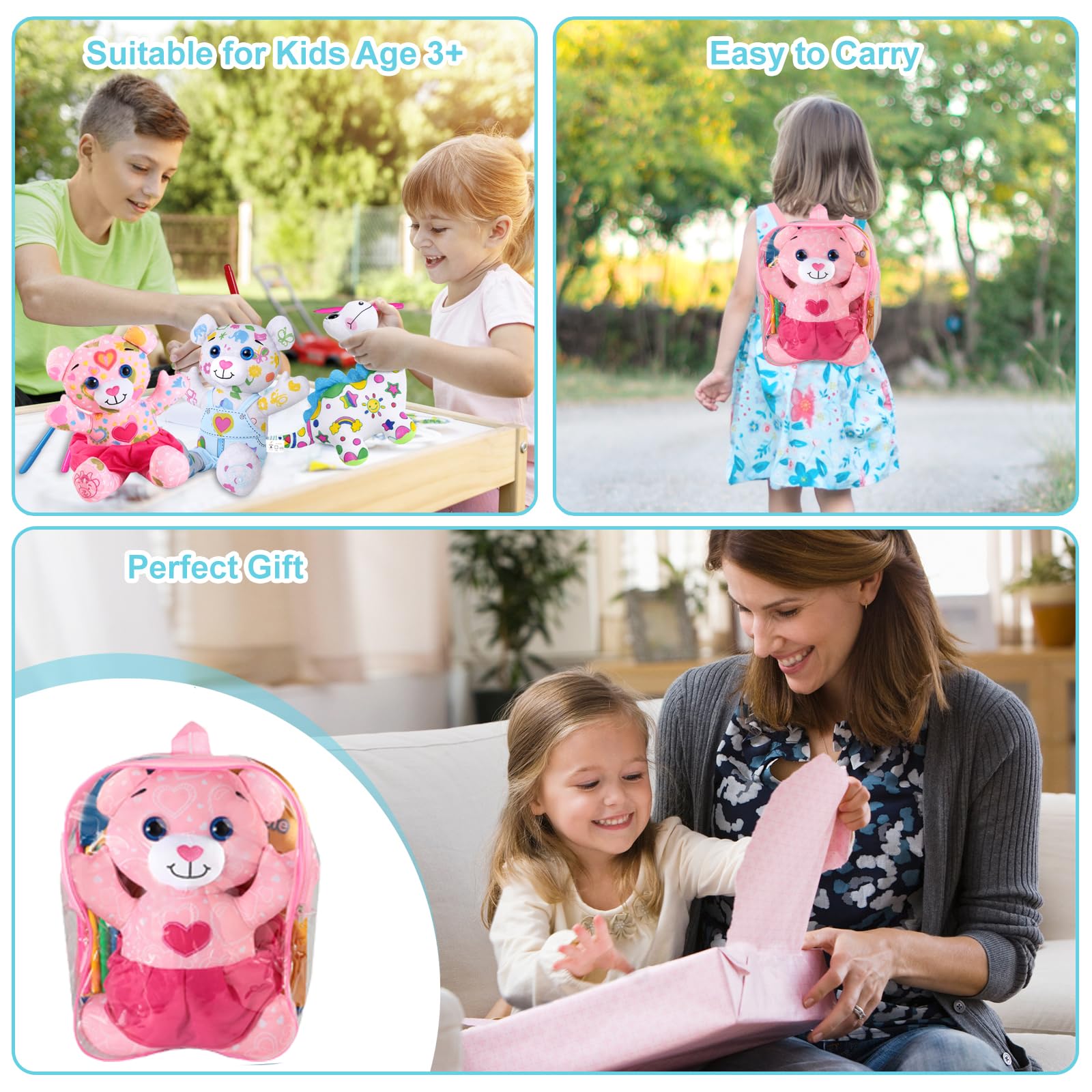 DRAWMYTOY clear PVC storage bag helps keep markers organized